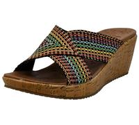 Skechers Cali Women's Beverlee Delighted Wedge Sandal,Multi,5 M US