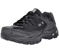 Skechers Cankton - Zapatos de construcción con Puntera de Acero para Hombre, clasificación de Peligro eléctrico, Espuma viscoelástica, Negro/Carbón, 39.5 EU