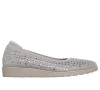 Skechers Cleo Flex Wedge - Nova Glam en Gris Claro, talla 41, Vegan