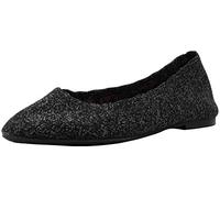 Skechers Cleo-Scalloped Knit Skimmer - Zapatos Planos de Ballet para Mujer, Black, 36 EU