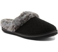 SKECHERS Cómodo Fogata Forro Polar Vegano Zapatillas Negro para Mujer GB 3-8