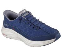Skechers Contour Foam Cozy Fit - Zapatillas deportivas sin cordones para hombres, color azul marino/gris, talla 44,5
