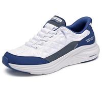 Skechers Contour Foam Cozy Fit, Zapatillas Hombre, White Mesh/Duraleather/Navy Trim, 43 EU