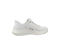 Skechers Tenis Contour Foam Golden Hour, para Mujer, Cuero Duraleather de Malla Blanca con Ribete en Oro Rosa, 41 EU