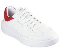Skechers Cordova Classic Lighto-Zapatillas Deportivas para Hombre, Blanco Duraleather Suede Red Trim, 46 EU