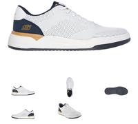 SKECHERS Corliss Dorset Blanco Corte Holgado Zapatilla Zapato Hombre Tallas 7-14