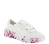 Skechers Court Classics Cordova Classic - Zapatos Florales Pintados para Mujer, Blanco, 39.5 EU