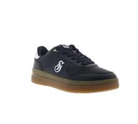 Skechers Courtside Cali DUDEZ - Tenis para Hombre, Color Negro Duraleather/Borde Blanco, Talla 8