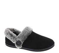 Skechers Cozy Campfire Fresh Toast, Pantuflas Mujer, Black Microfiber Faux Fur, 36 EU