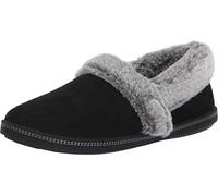 Skechers COZY CAMPFIRE TEAM TOASTY, Zapatilla baja para Mujer, Black Microfiber Suede/ Faux Fur Line, 37.5 EU