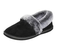 Skechers COZY CAMPFIRE TEAM TOASTY, Zapatilla baja para Mujer, Black Microfiber Suede/ Faux Fur Line, 40 EU