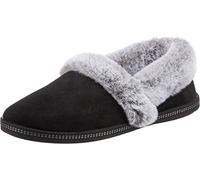 Skechers COZY CAMPFIRE TEAM TOASTY, Zapatilla baja para Mujer, Black Microfiber Suede/ Faux Fur Line, 40 EU