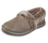 Skechers COZY CAMPFIRE TEAM TOASTY, Zapatilla baja para Mujer, Dark Taupe Microfiber Suede/ Faux Fur Line, 41 EU