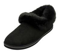 Skechers Cozy Campfire Winter Nights, Pantuflas Mujer, Black Microfiber/Faux Fur, 36.5 EU