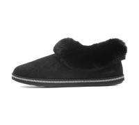 Skechers Cozy Campfire Winter Nights, Pantuflas Mujer, Black Microfiber/Faux Fur, 36.5 EU