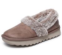Skechers Cozy Up, Pantuflas Mujer, Taupe Microleather/Faux Fur, 40 EU