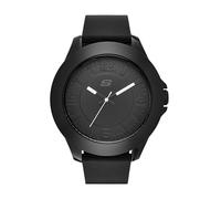 Skechers Cuarzo de Silicona Tradicional SR5008 para Hombre, Negro, Correa