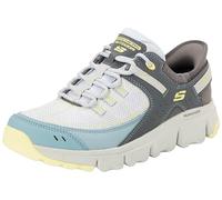 Skechers, CUMBRES EN Mujer, Blue Synthetic Mesh Yellowtrim, 36 EU