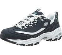 Skechers D'lites Dazzling Canvas, Zapatillas Mujer, Navy White, 39.5 EU Ancho