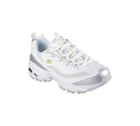 Skechers D´Lites Chromatic 150246 WSLM - Zapatillas de plataforma para mujer, White Silver Lime, 42 EU
