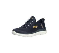 Skechers Hombre Arch Fit Summits Kynor Zapatillas Deportivas, Navy Mesh Yellow Trim, 47.5 EU