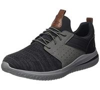 Skechers Delson 3.0, Zapatillas Hombre, Bkgy Black Gray, 42 EU Ancho