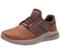 Skechers Delson 3.0-Ezra Leather Bungee Lace Slip on, Zapatillas Hombre, CDB, 43 EU X-Ancho
