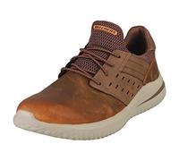 Skechers Delson 3.0 Ezra, Sneakers Hombre, Dark Brown, 45 EU