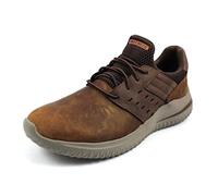 Skechers Delson 3.0 Ezra, Zapatillas Hombre, Dark Brown, 41 EU
