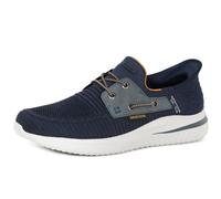 Skechers Delson 3.0 Roth, Mocasín Hombre, Navy Knit/Synthetic, 46 EU