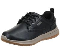 Skechers Delson Antigo, Zapatos Oxford Hombre, Black Leather, 43 EU
