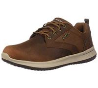 Skechers Delson Antigo, Zapatos Oxford Hombre, Dark Brown Leather, 43 EU