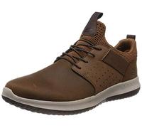 Skechers Delson Axton, Zapatilla Baja Hombre, Dark Brown, 45 EU