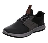 Skechers Delson Axton, Zapatilla Baja Hombre, Black Gray, 43 EU