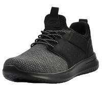 Skechers Delson Camben, Zapatillas para Hombre, Black Mesh W Synthetic, 42.5 EU