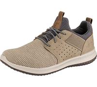 Skechers Delson Camben, Zapatillas para Hombre, Taupe Mesh W Synthetic, 45.5 EU