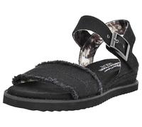 Skechers Desert Kiss-Adobe Princess, Sandalia Mujer, Black Canvas, 36.5 EU