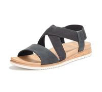 Skechers Desert Kiss Low, Sandalia Mujer, Negro, 37 EU Ancho
