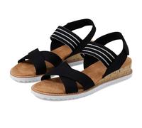 Skechers Bob's para Mujer, Desierto Beso Suficiente EN LA Orilla, Tela Negra, 41 EU