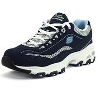 Skechers D'Lites Biggest Fan - Tenis de moda para mujer, Azul Marino Y Blanco, 36 EU