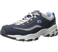 Skechers D'Lites Biggest Fan - Tenis de moda para mujer, azul y blanco, 41.5 EU