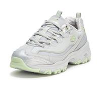 Skechers D'lites-Chromatic, Zapatillas de Ocio Mujer, Gris/Lima, 37 EU