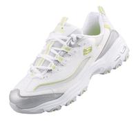 Skechers D'Lites Chromatic - Zapatillas para mujer, White Silver Lime, 41 EU