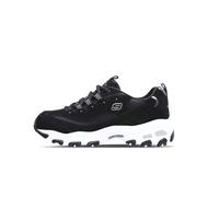 Skechers D'lites Dazzling Canvas, Zapatillas Mujer, Negro (Biggest Fan Black), 36 EU