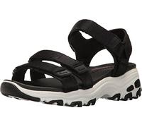Skechers D'lites Fresh Catch, Sandalia Mujer, Negro, 38 EU
