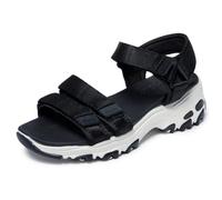 Skechers D'lites Fresh Catch, Sandalia Mujer, Negro, 41 EU