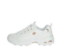 Skechers D'Lites-Fresh Start, Sneaker Mujer, Blanco Gold 01, 38.5 EU