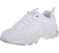 Skechers D'lites Fresh Start Wide, Zapatillas Mujer, White Silver, 37 EU Ancho