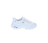 Skechers Zapatillas Mujer D'Lites Fresh Start Piel/Malla Blanca Adornos Plateados Talla 40