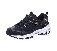 Skechers 149267 Bkgd, Zapatillas Mujer, Negro Duraleather Gold Trim, 40.5 EU